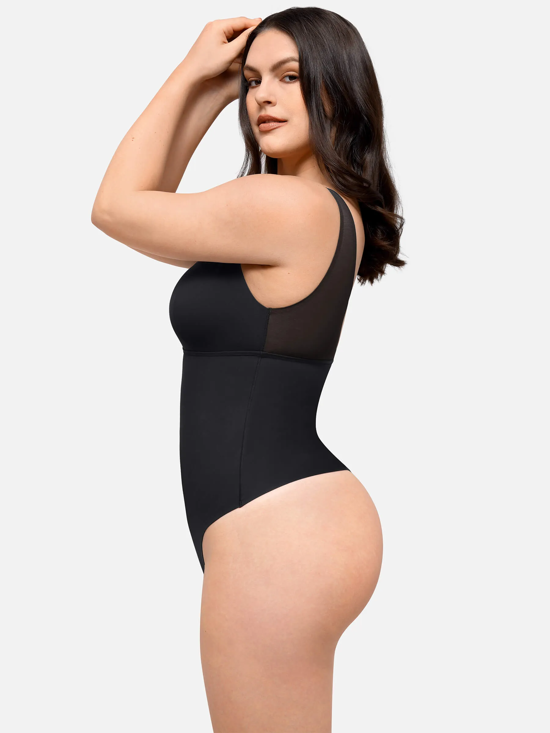 Feelingirl Deep V-Neck Tank Seamless Smoothing Bodysuit