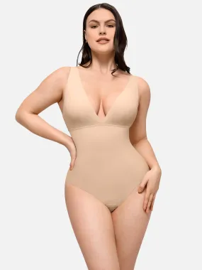 Feelingirl Deep V-Neck Tank Seamless Smoothing Bodysuit