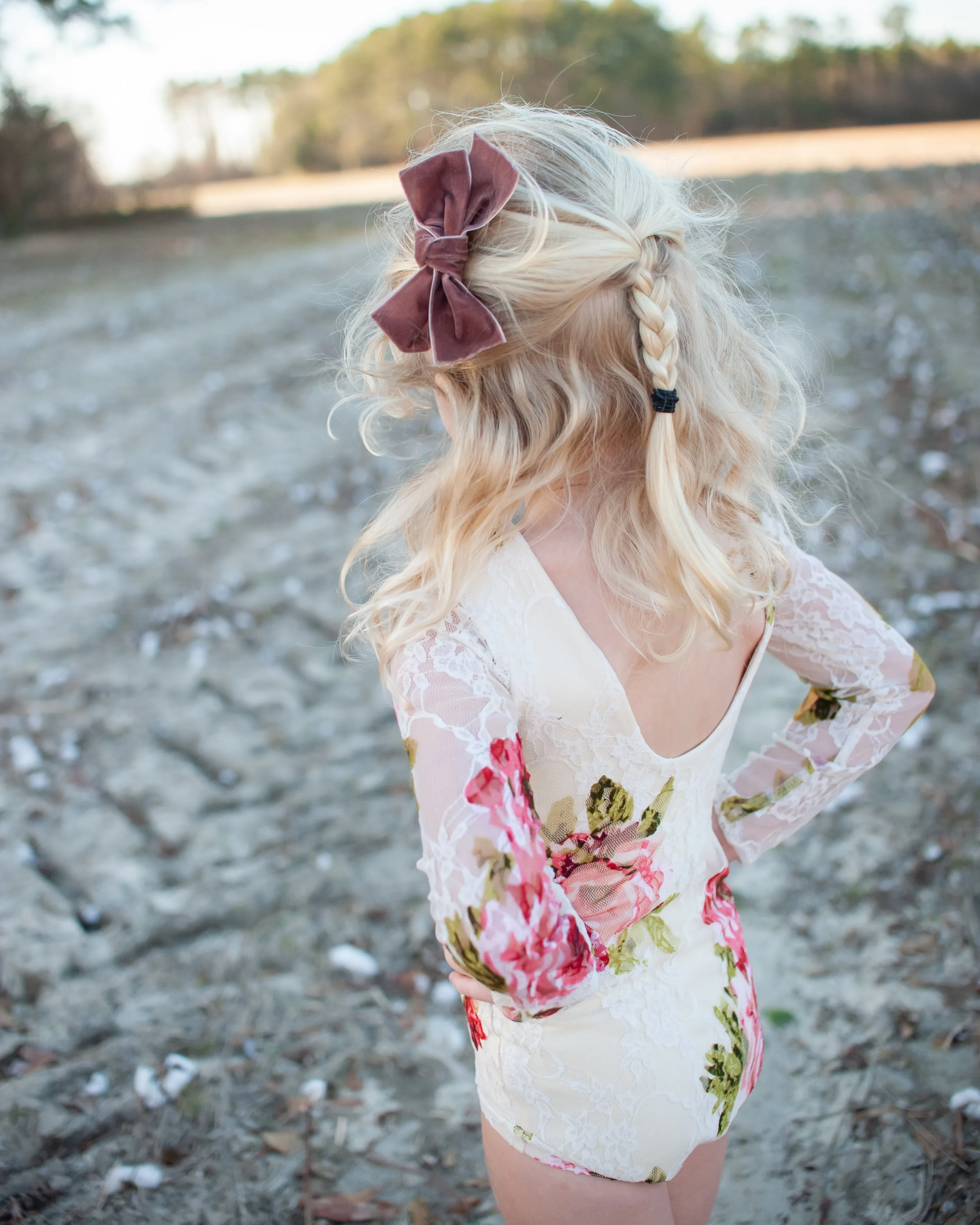 Floral Lace Cream Leotard