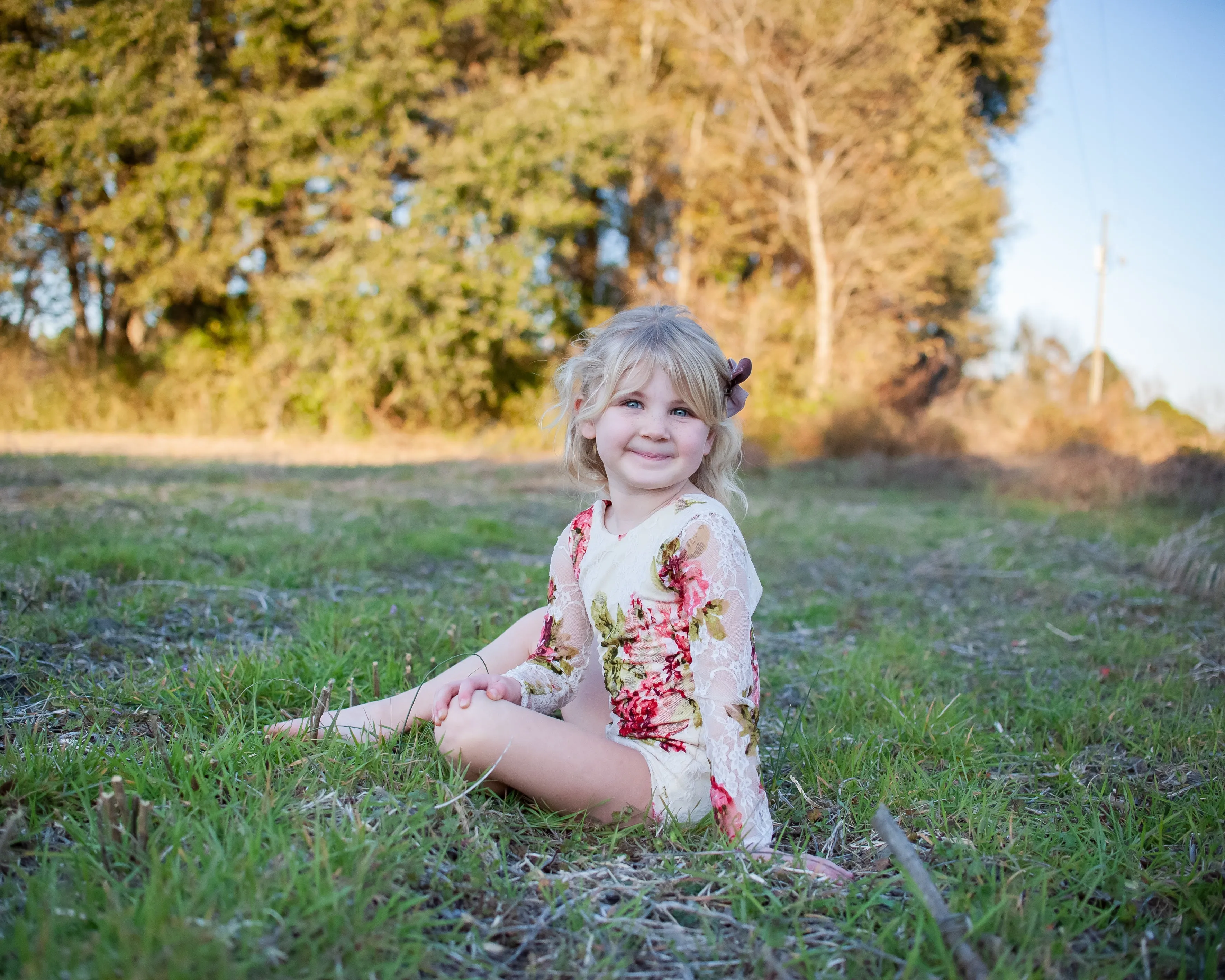 Floral Lace Cream Leotard