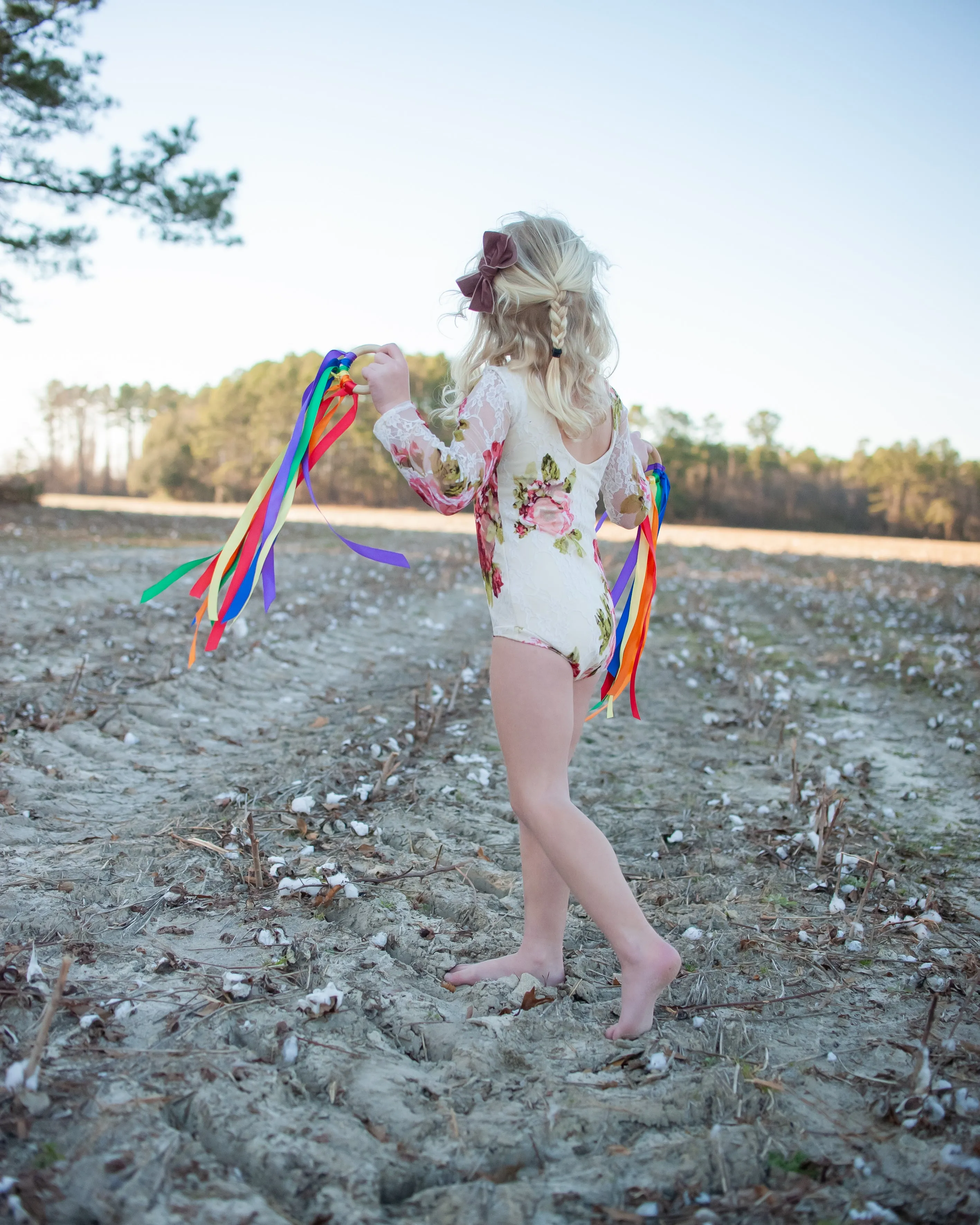 Floral Lace Cream Leotard