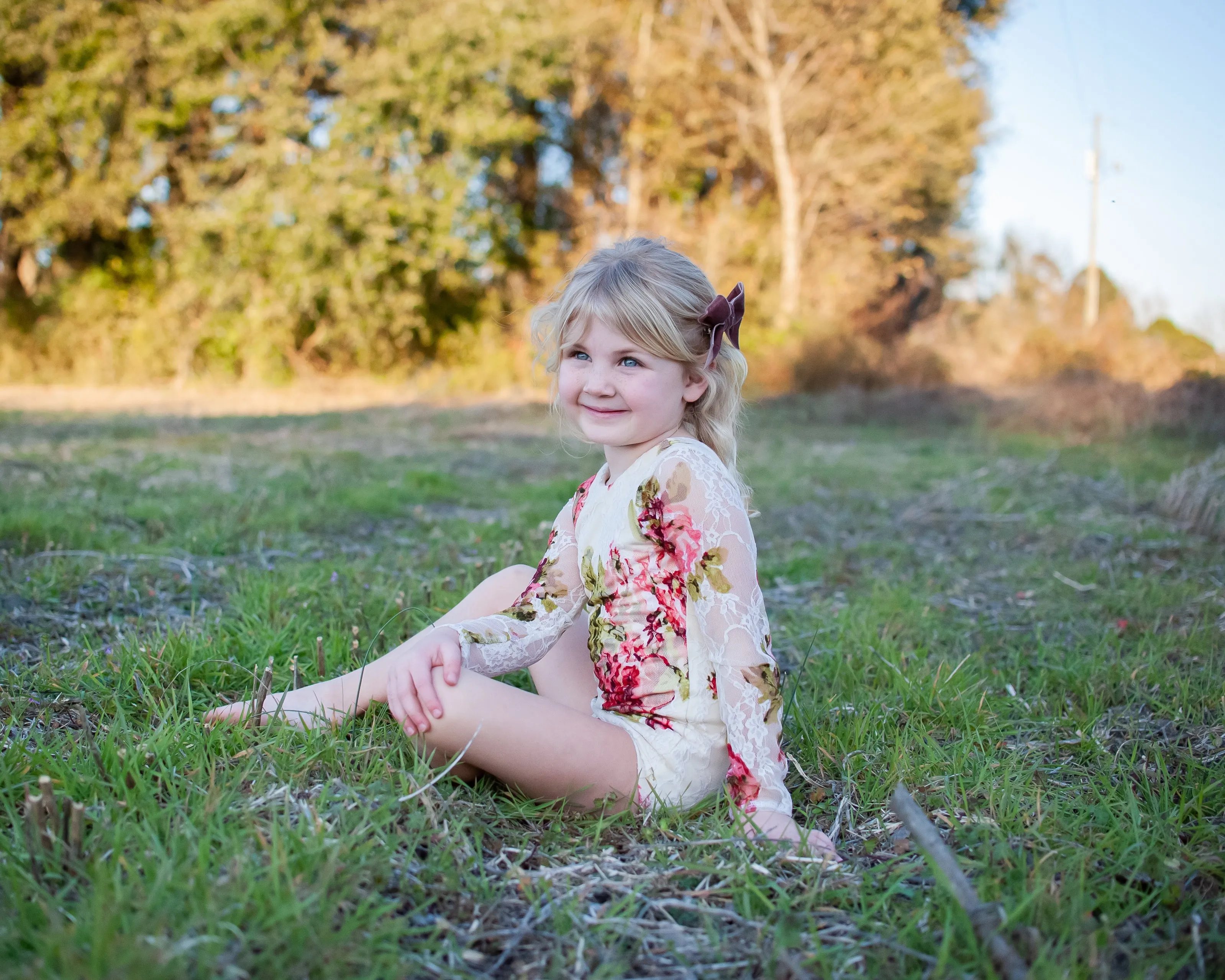 Floral Lace Cream Leotard