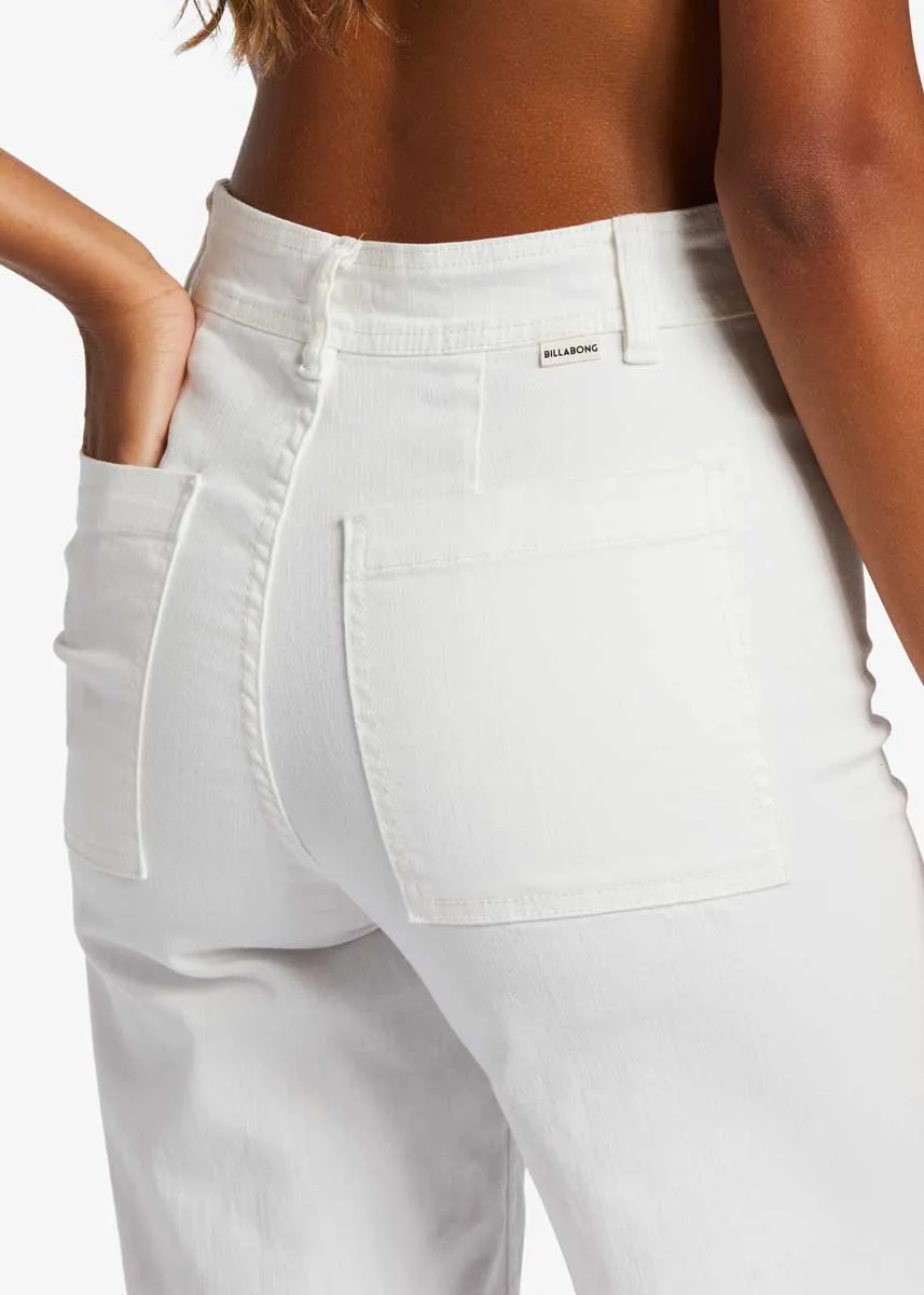 Free Fall High-Waist Pants - Salt Crystal