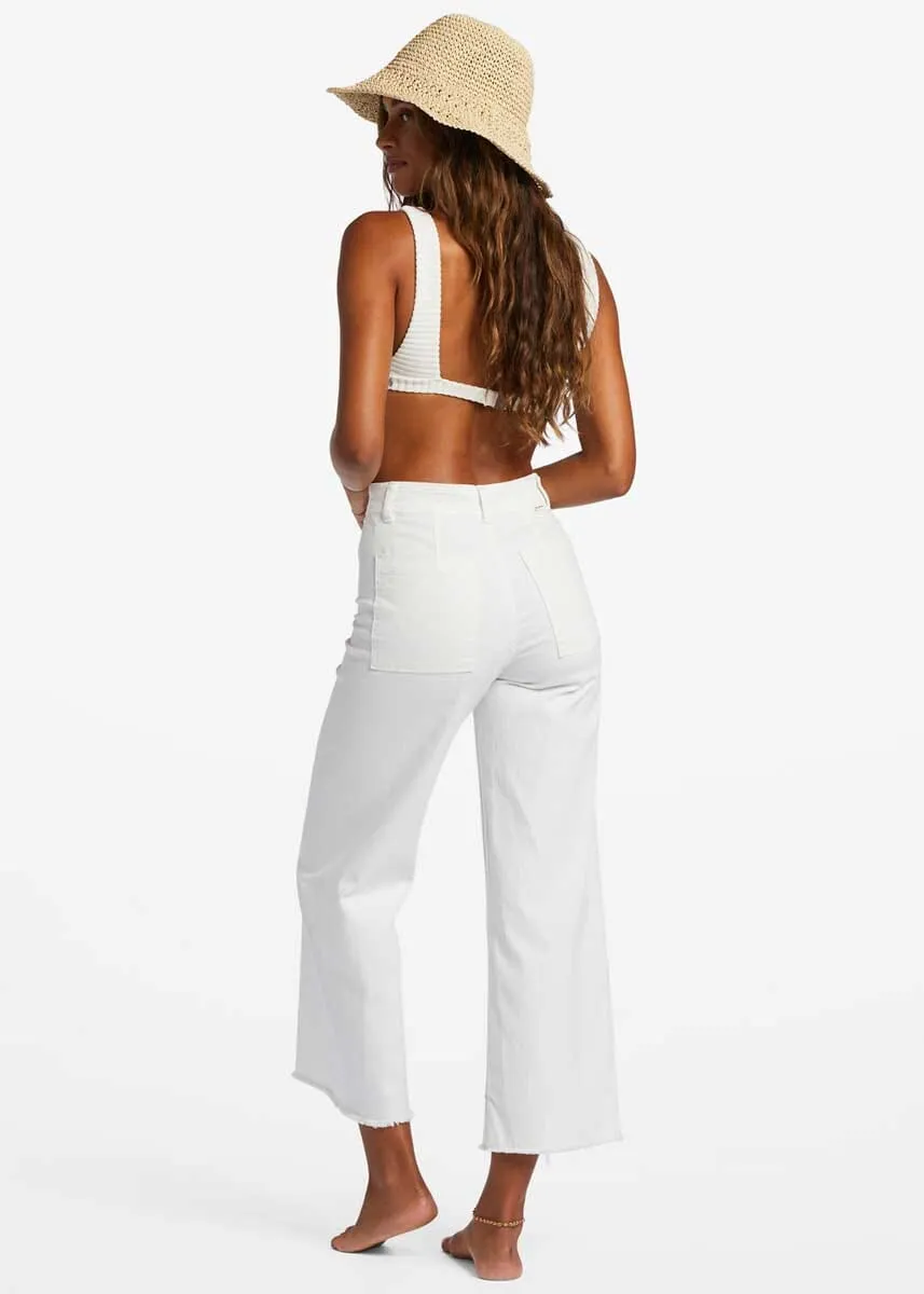 Free Fall High-Waist Pants - Salt Crystal