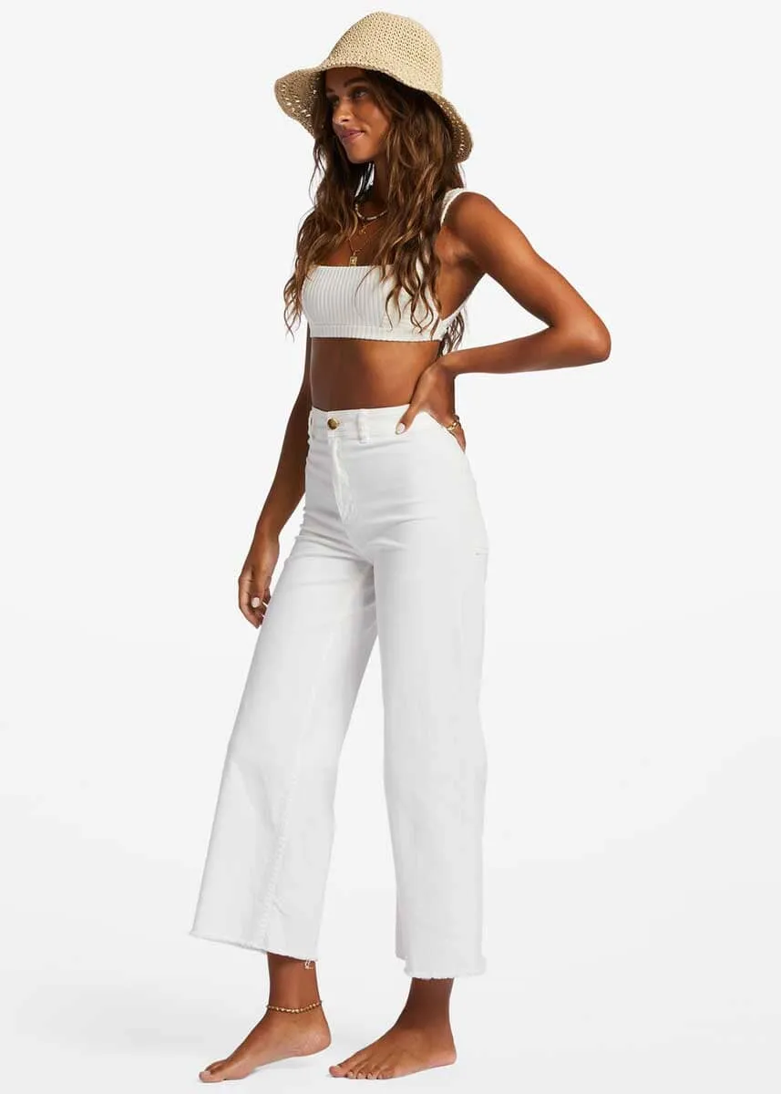 Free Fall High-Waist Pants - Salt Crystal