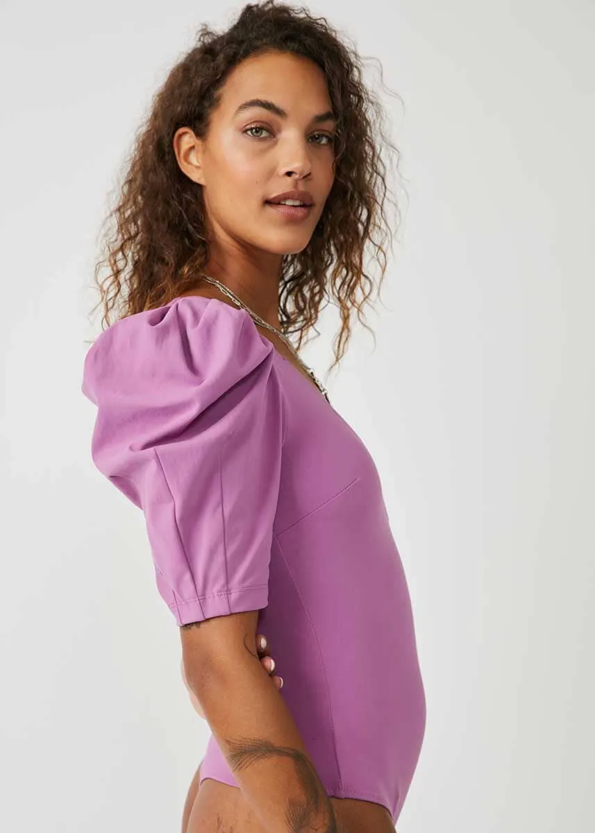 Free People Va Va Voop Bodysuit in Wildberry