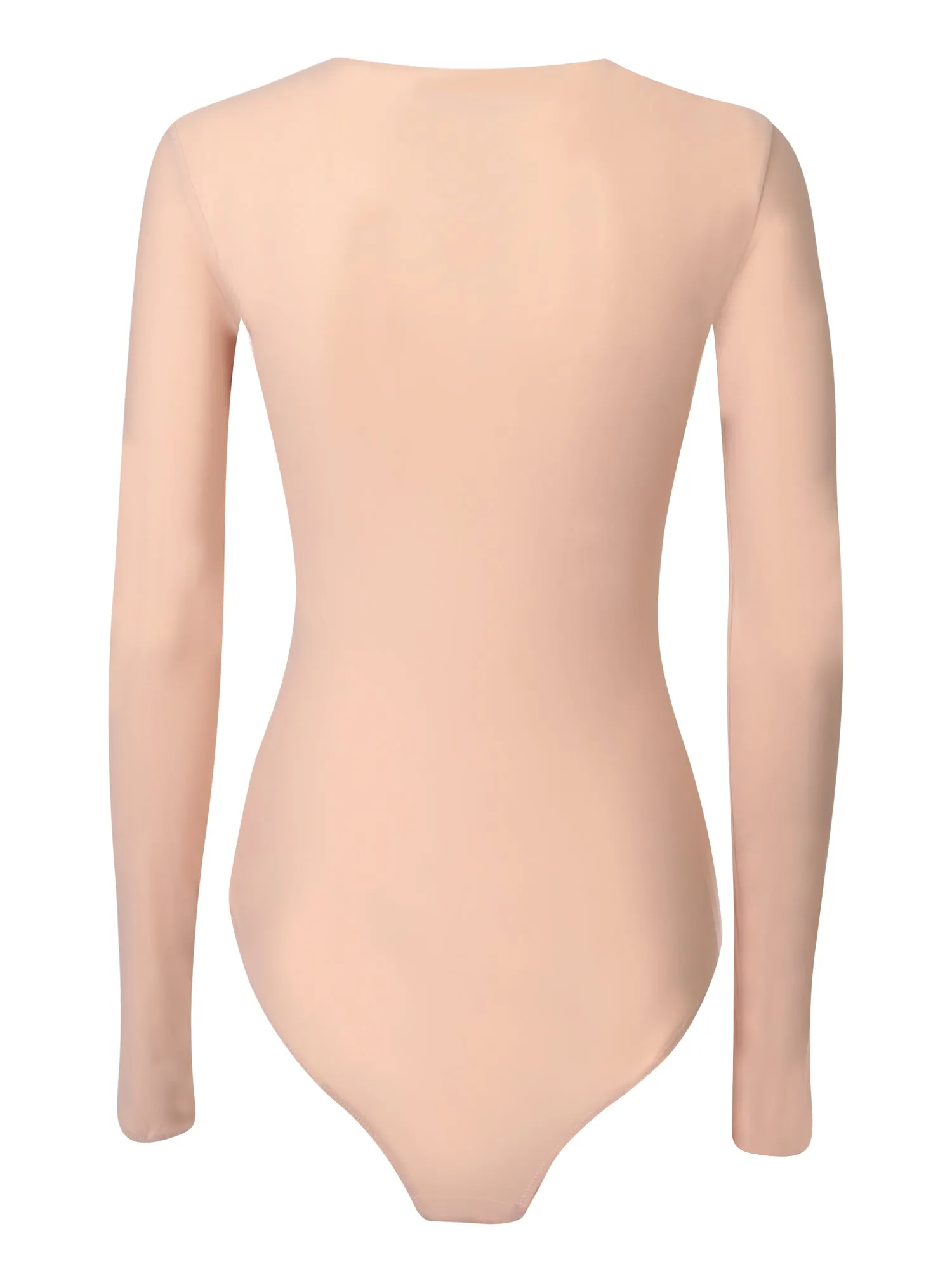 Front number graphic peach bodysuit