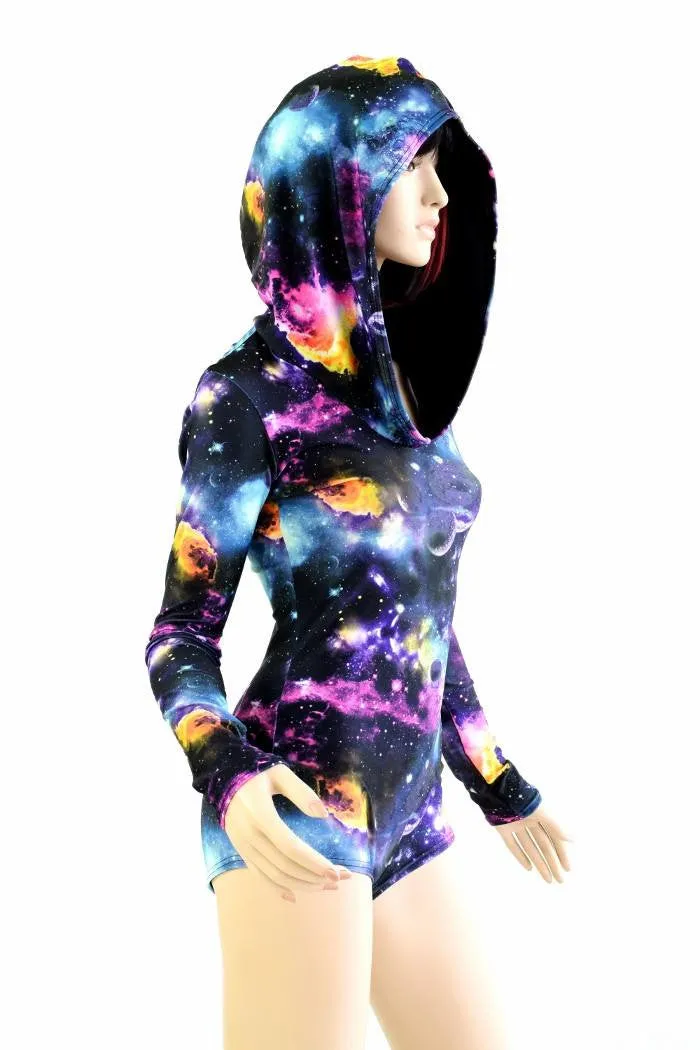 Galaxy Long Sleeve Hoodie Romper