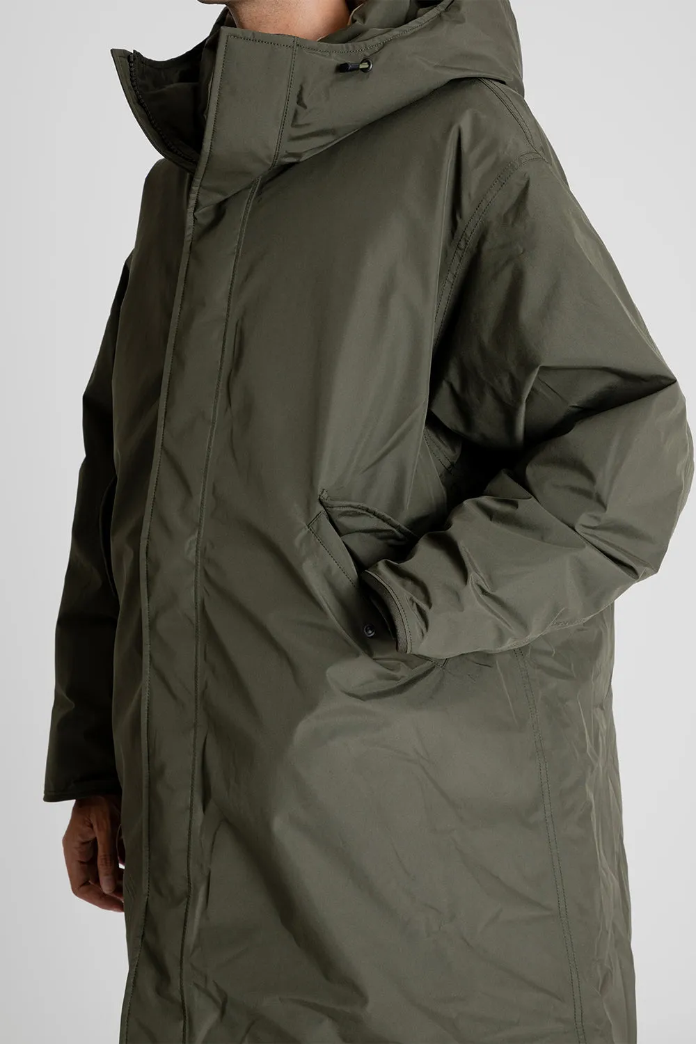 GORE-TEX Long Down Coat - Khaki Green