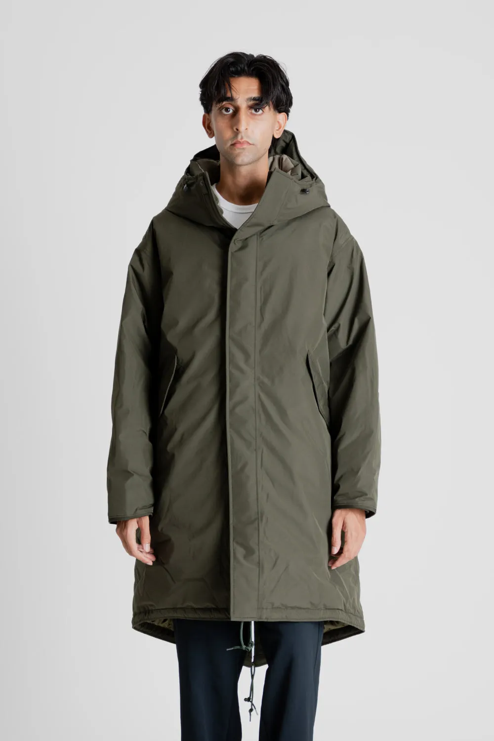 GORE-TEX Long Down Coat - Khaki Green