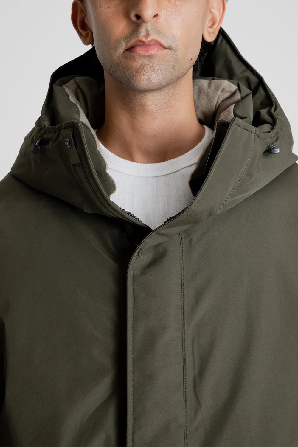 GORE-TEX Long Down Coat - Khaki Green