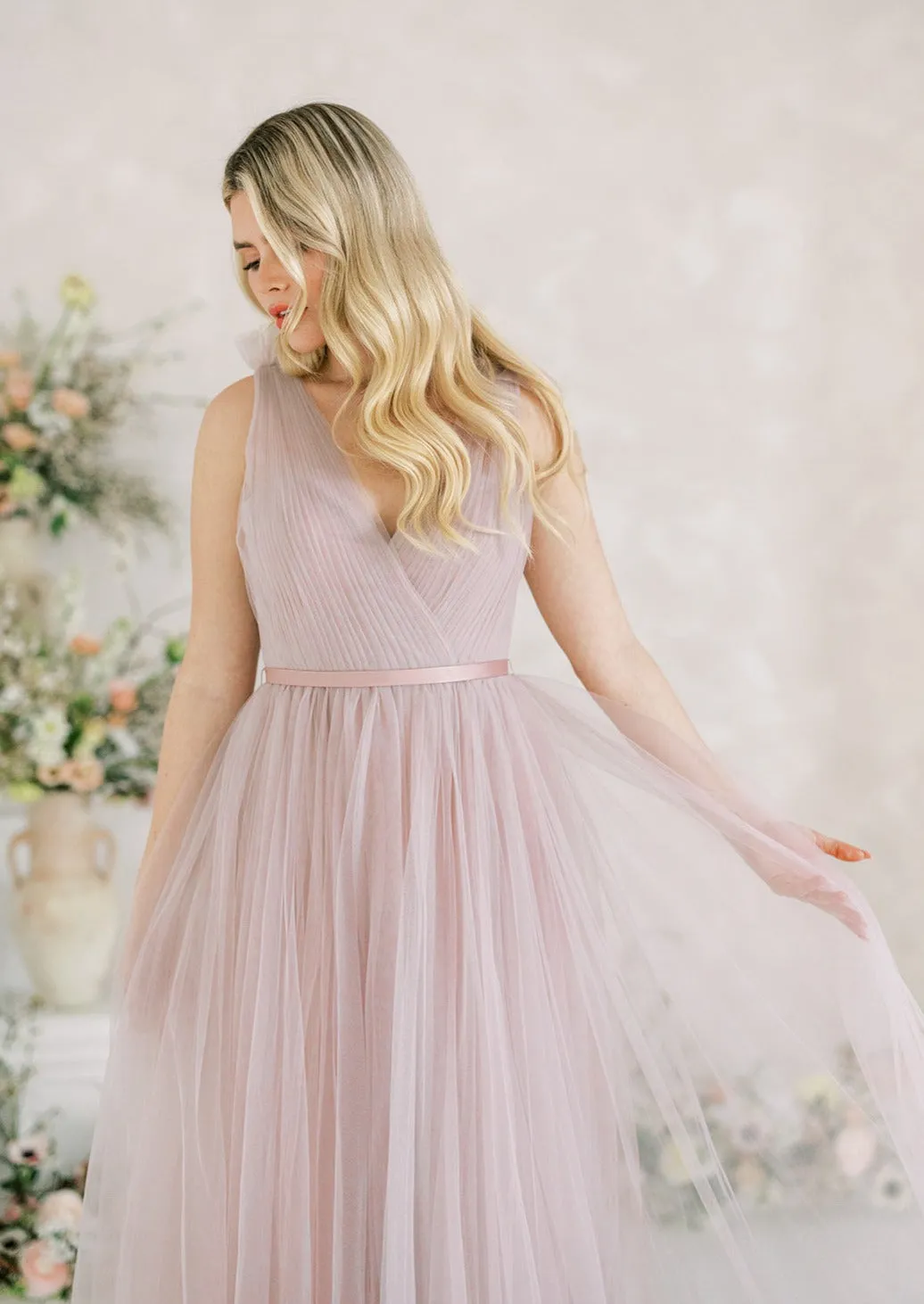 Grace Bridesmaid Dress In Smoked Orchid Super Soft Tulle