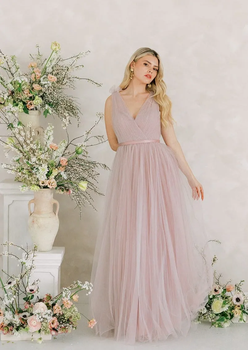 Grace Bridesmaid Dress In Smoked Orchid Super Soft Tulle