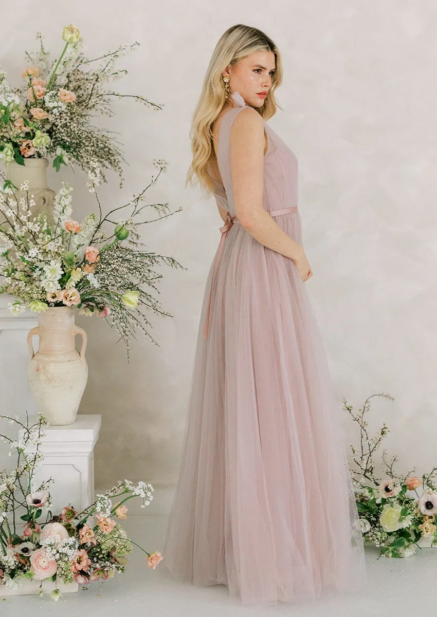 Grace Bridesmaid Dress In Smoked Orchid Super Soft Tulle