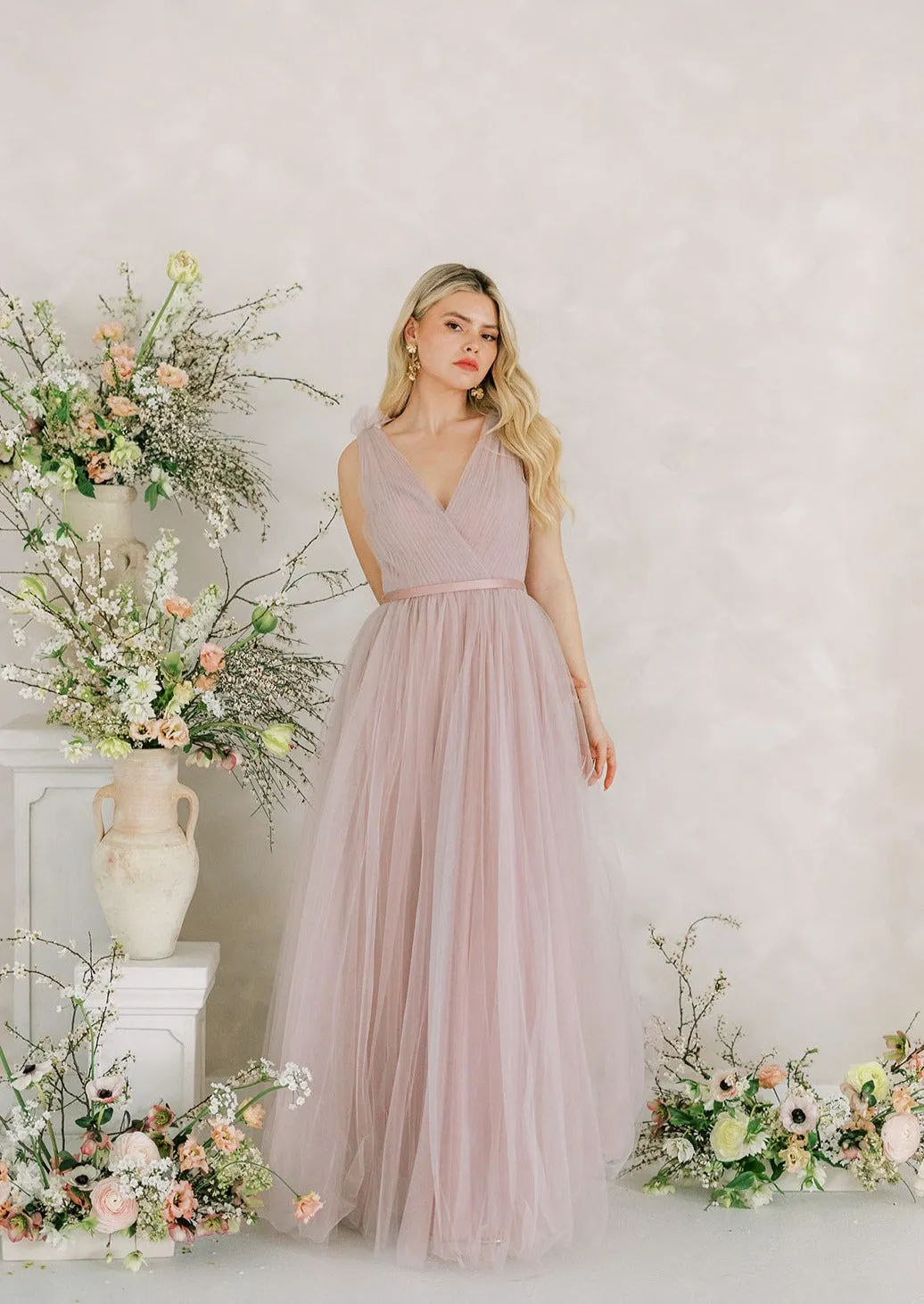 Grace Bridesmaid Dress In Smoked Orchid Super Soft Tulle