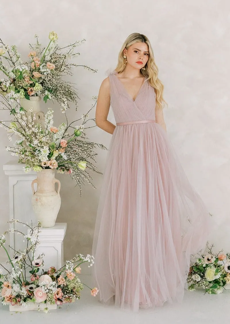 Grace Bridesmaid Dress In Smoked Orchid Super Soft Tulle