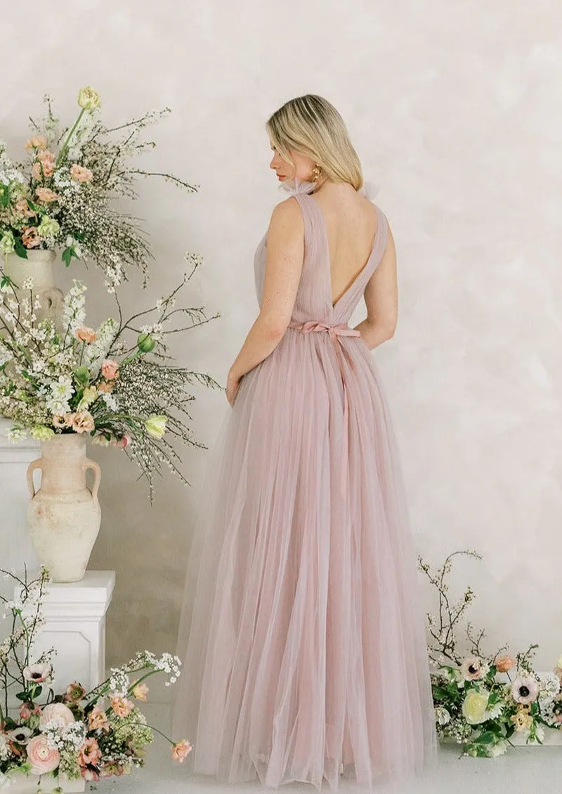 Grace Bridesmaid Dress In Smoked Orchid Super Soft Tulle