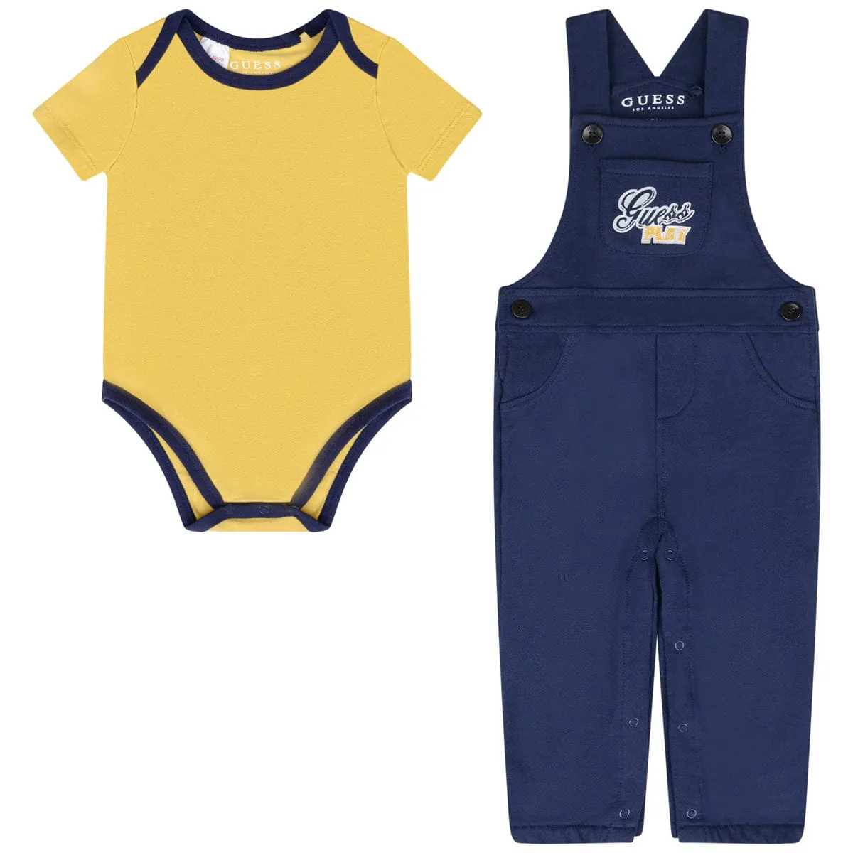 Guess Baby Boys Set - Cotton Bodysuit & Dungarees Set