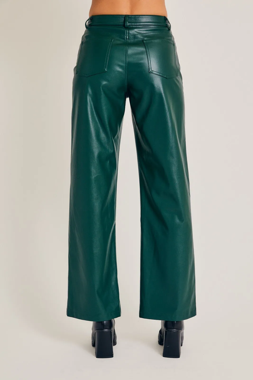 High Waist Faux Leather Pant