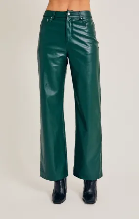 High Waist Faux Leather Pant