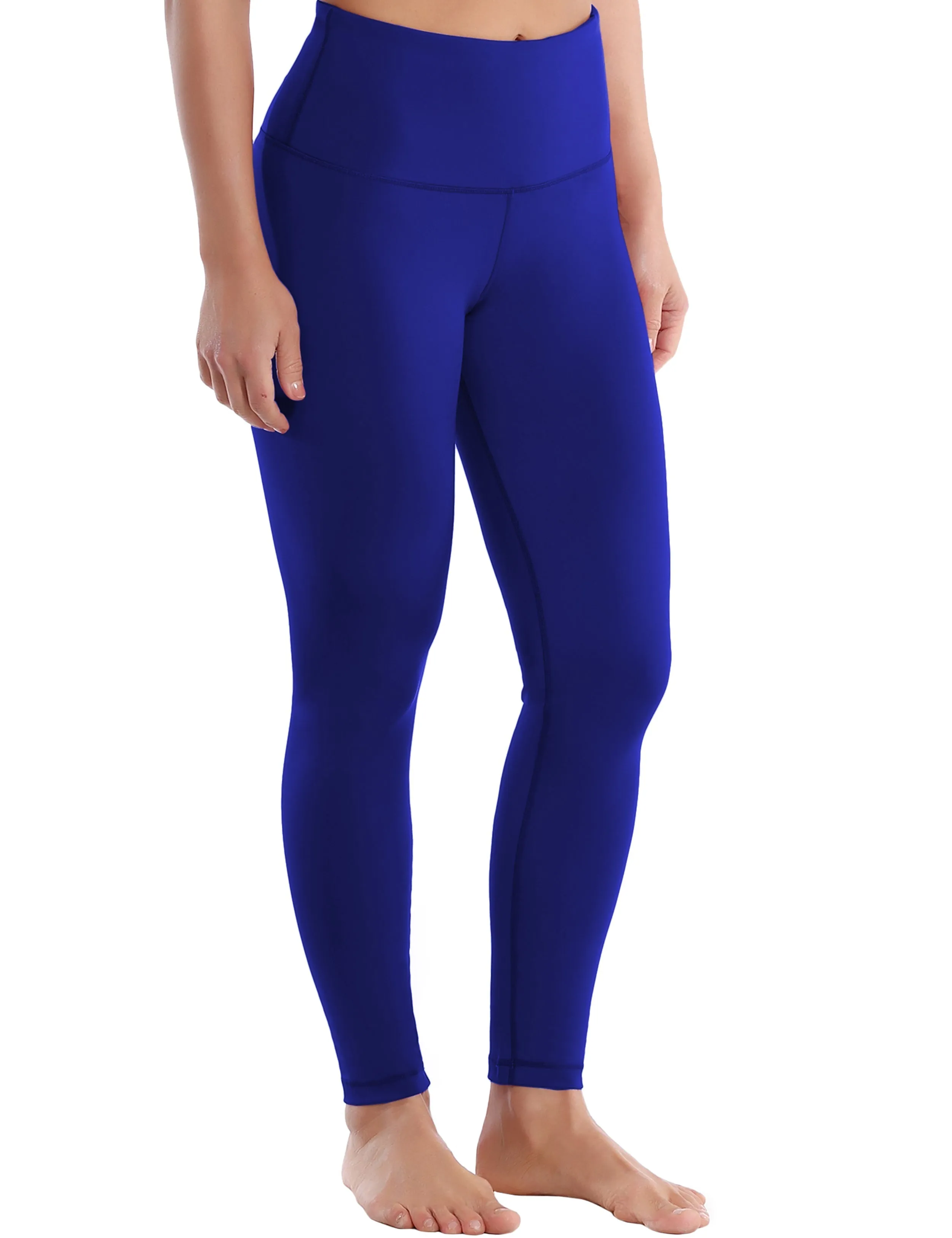 High Waist Plus Size Pants navy_Plus Size