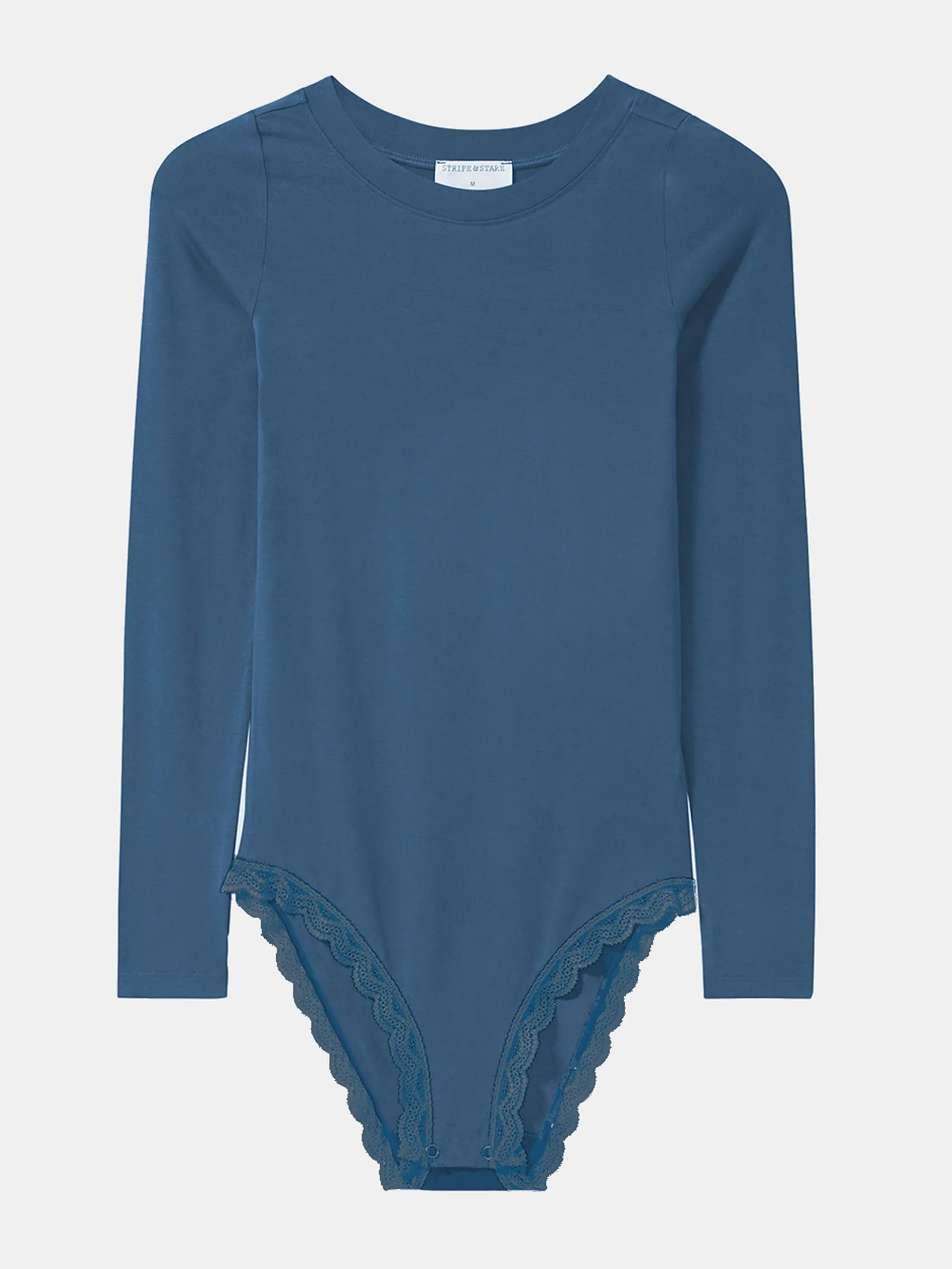 Indigo long sleeved bodysuit