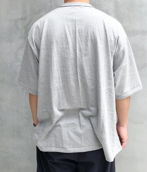 INTERIM/BINDER NECK LOOP WHEEL AME-KAJI TEE (A.GRAY)