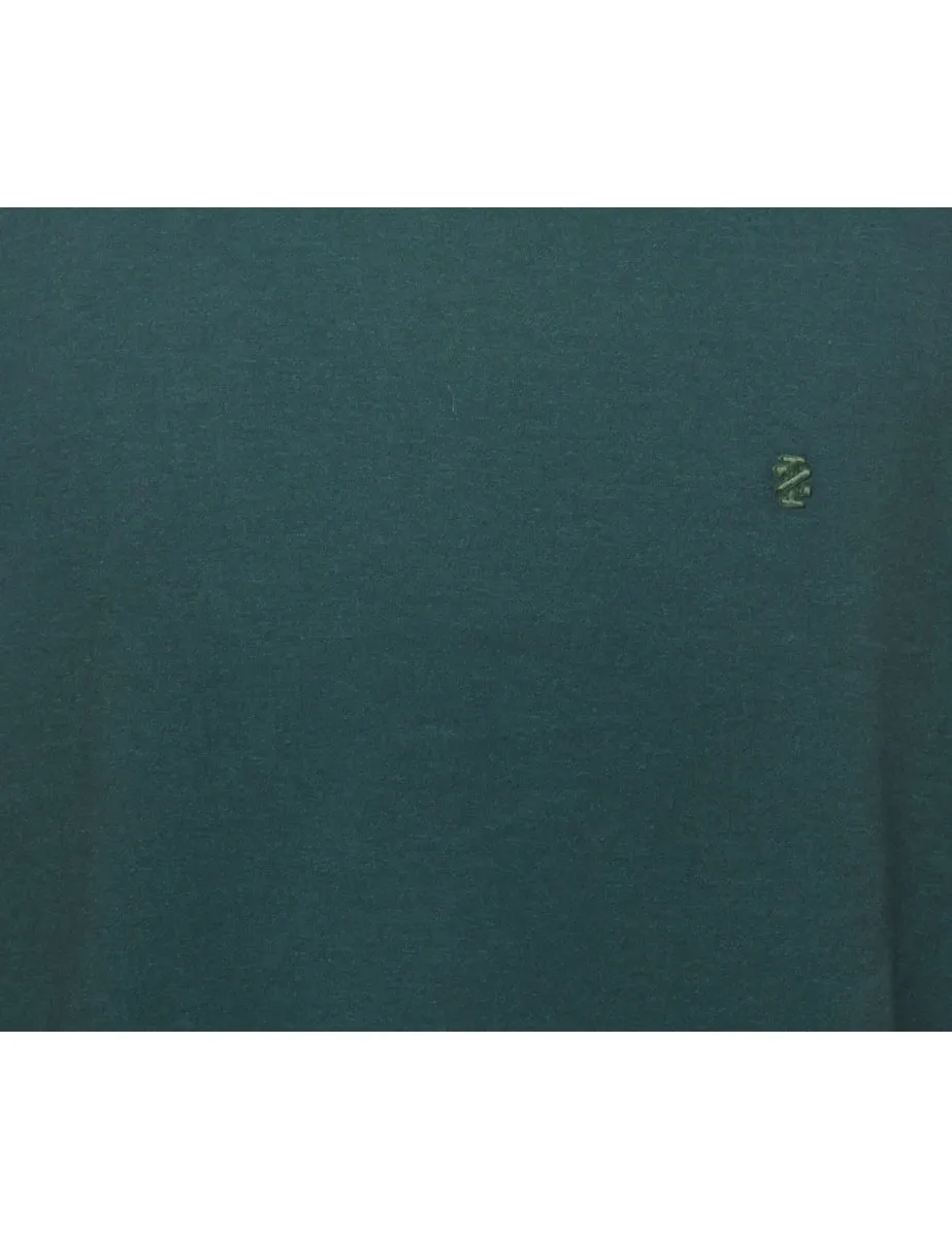 Izod Plain Dark Green Sweatshirt - L