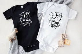 Joy to the World Christmas Baby Bodysuit