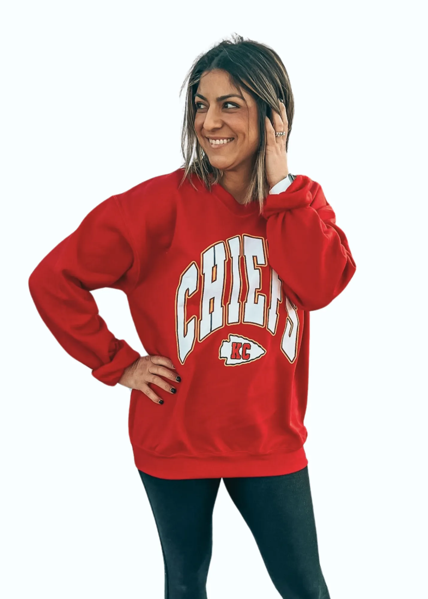 KANSAS CITY CHIEFS Red Women's Crewneck Sweatshirt