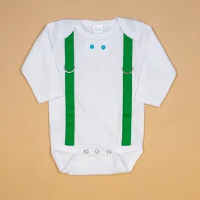 Kelly Green Suspenders - Onesie or Tshirt