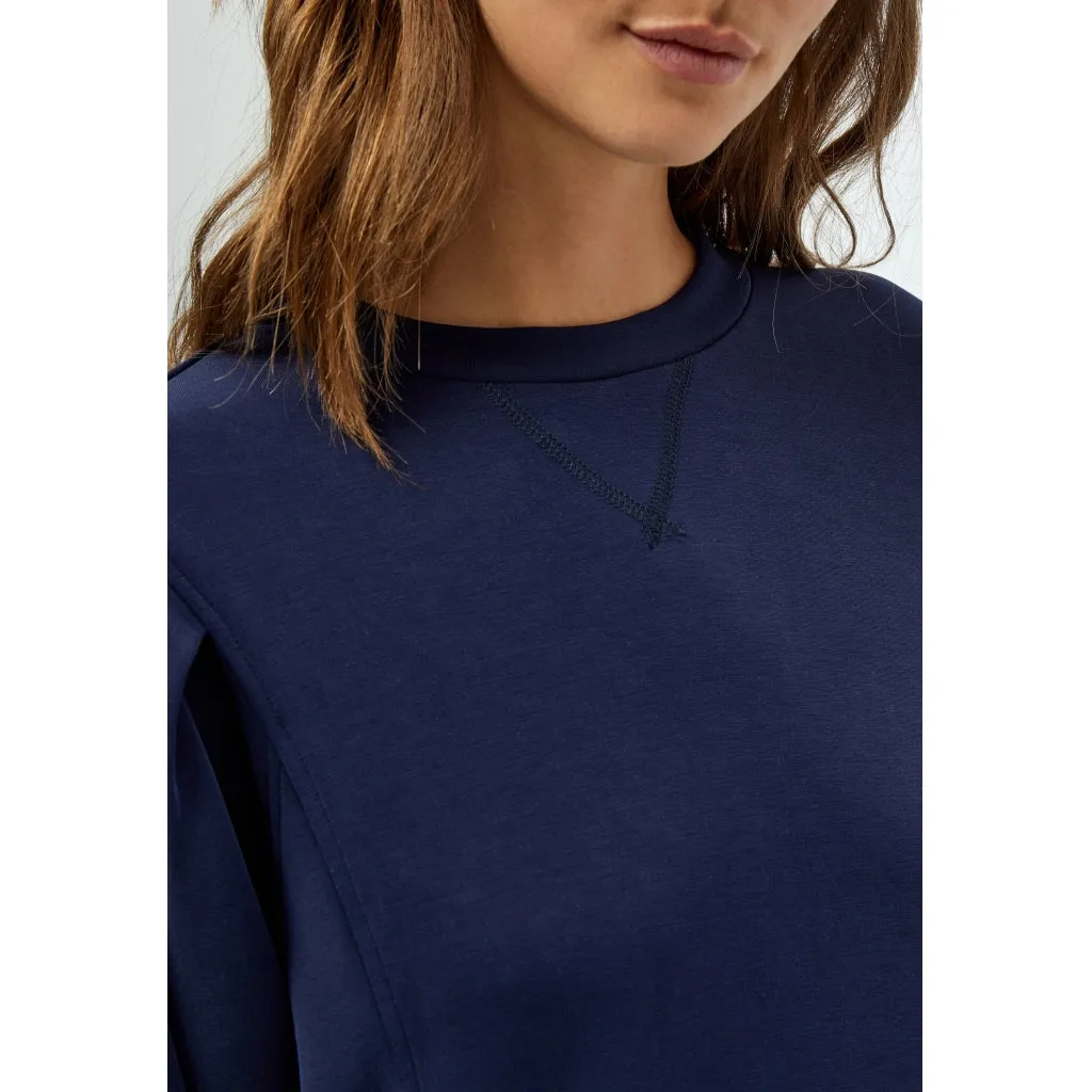 Laila 3/4 Sleeve Sweat - MIDNIGHT NAVY