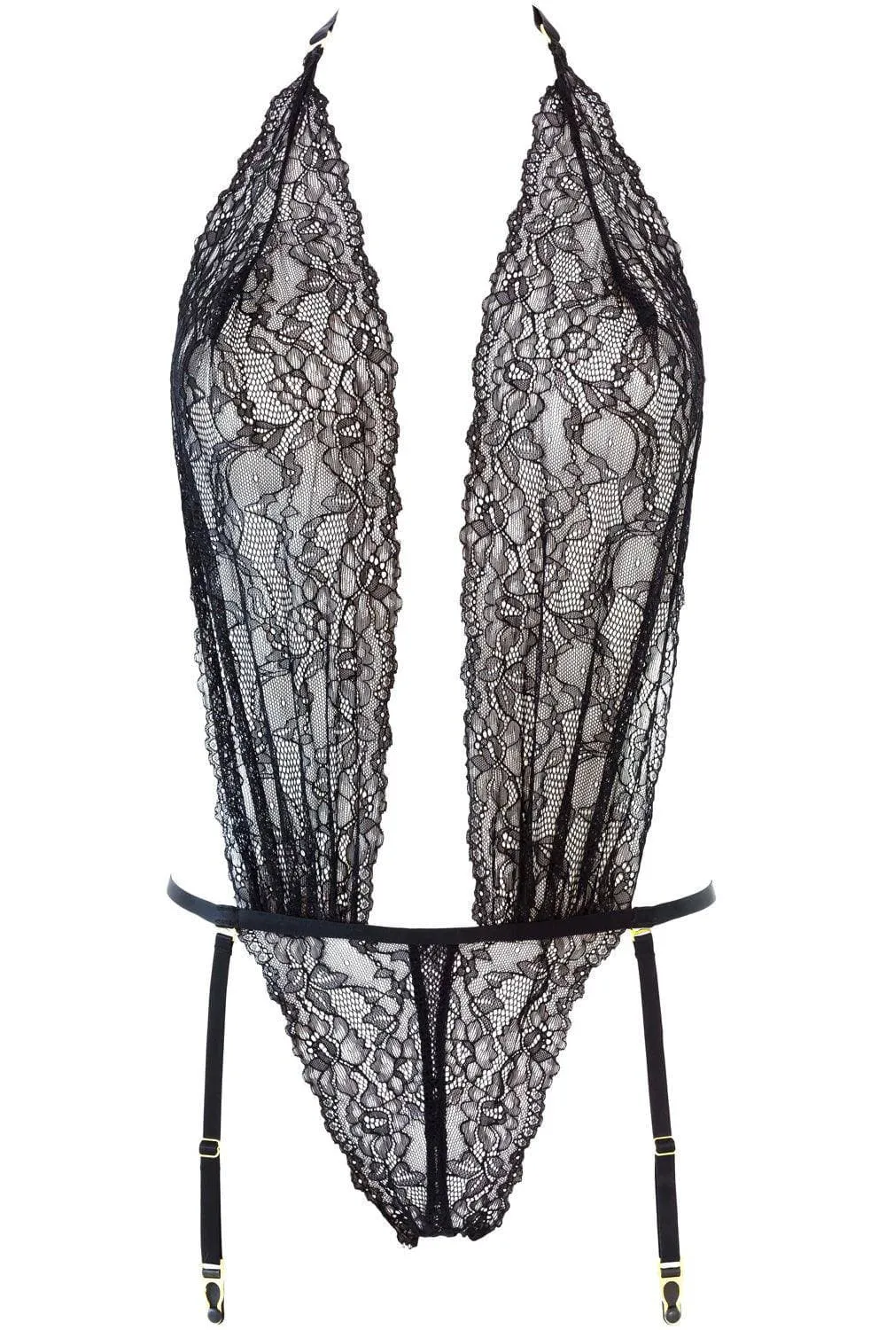 Le Petit Secret Dentelle Openable Suspender Thong Bodysuit