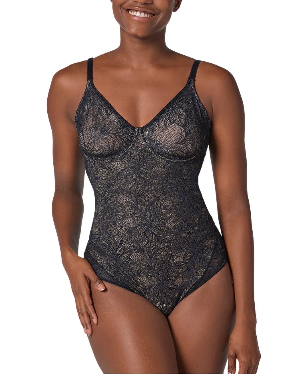 Leonisa Underwire Shaping Lace Bodysuit - 018512N