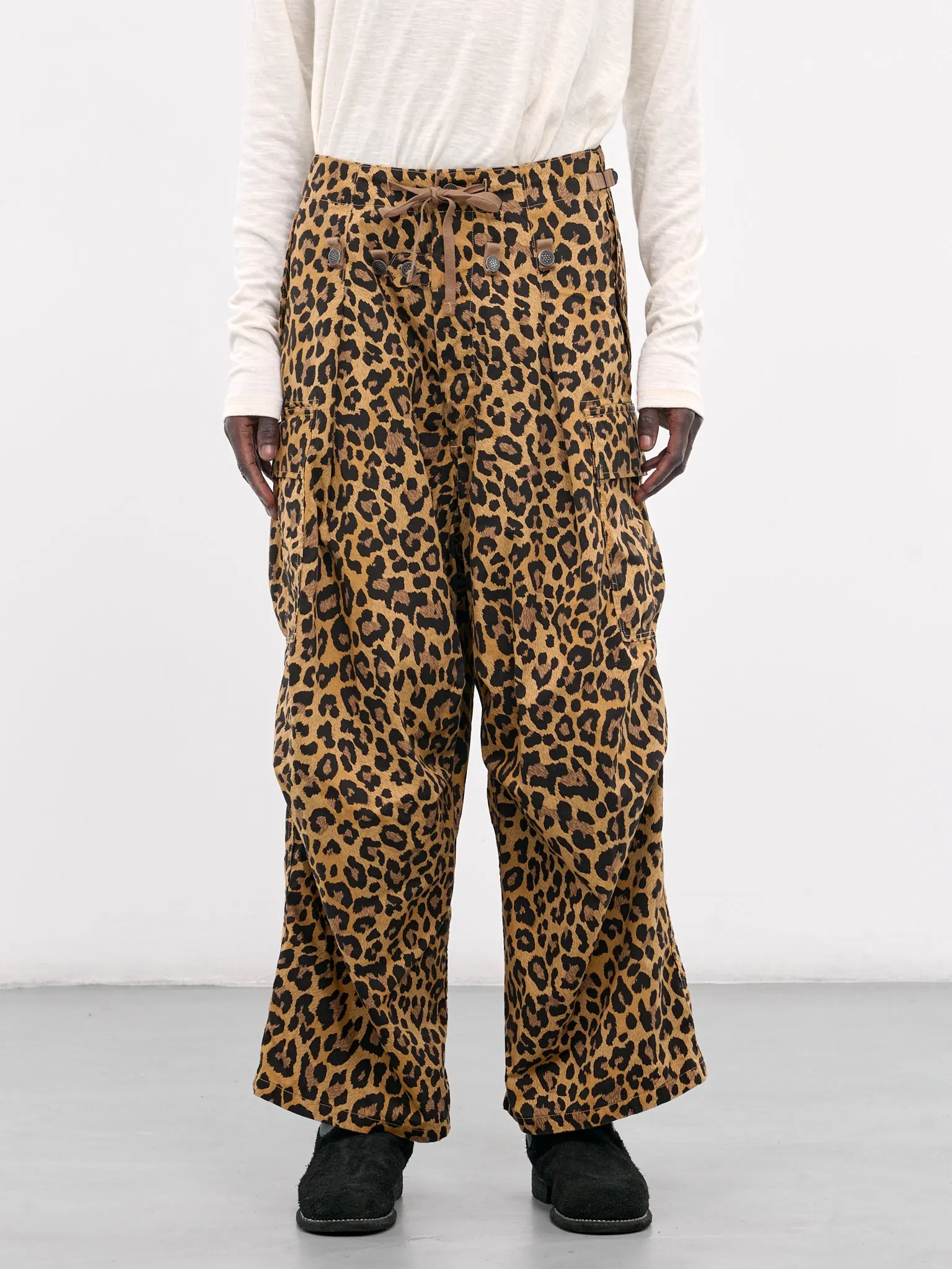 Leopard Cargo Trousers (K2409LP008-BROWN)