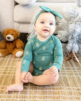 Long Sleeve Bodysuit in Tree Farm