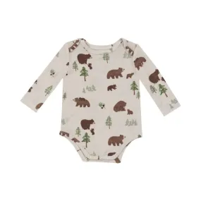 Long Sleeve Bodysuit - Sweet Brown Bears