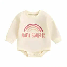 Long Sleeve "Mini Swiftie" Print Baby Bodysuit