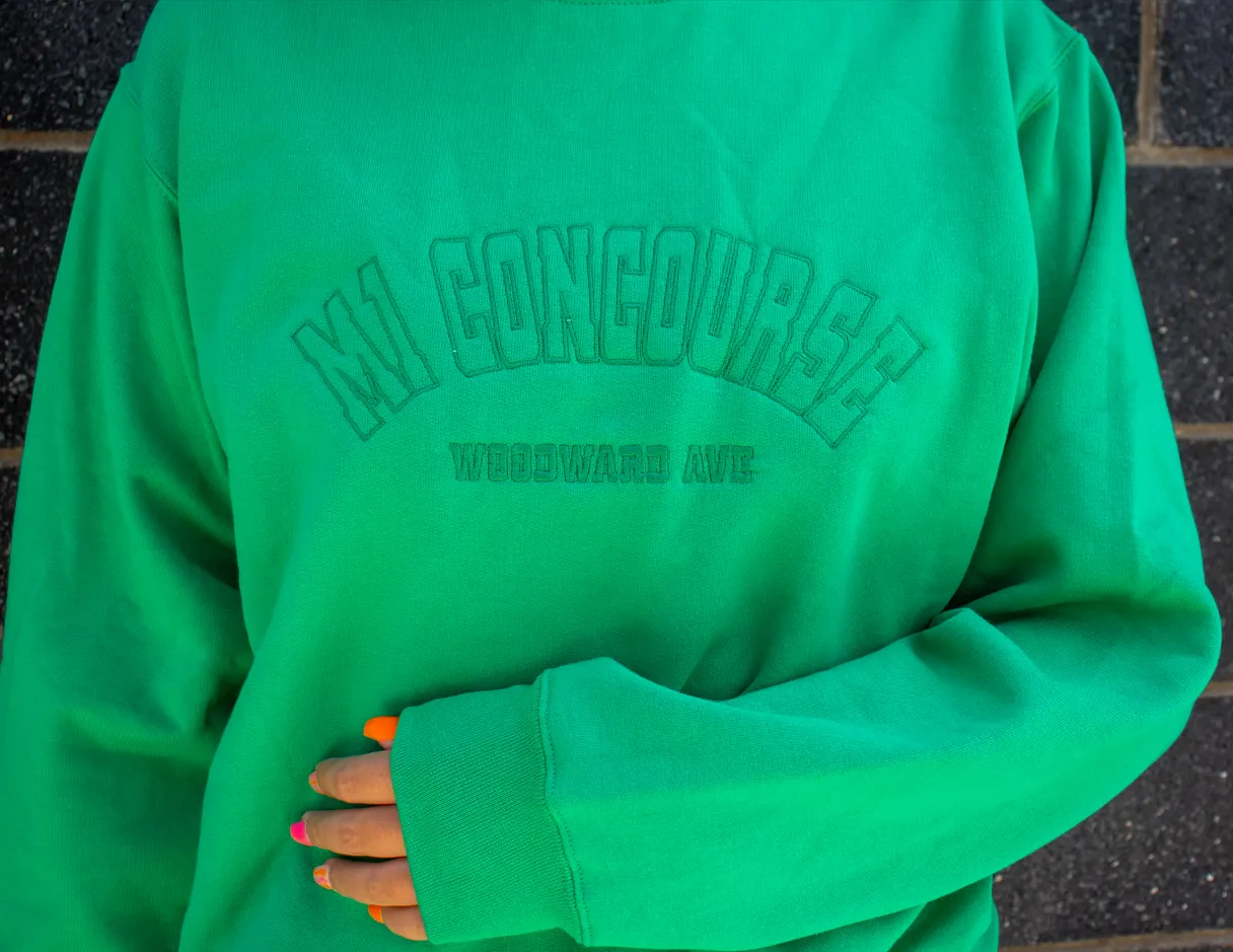 M1 Crew Neck Sweatshirt - "M1 Concourse Woodward Ave"