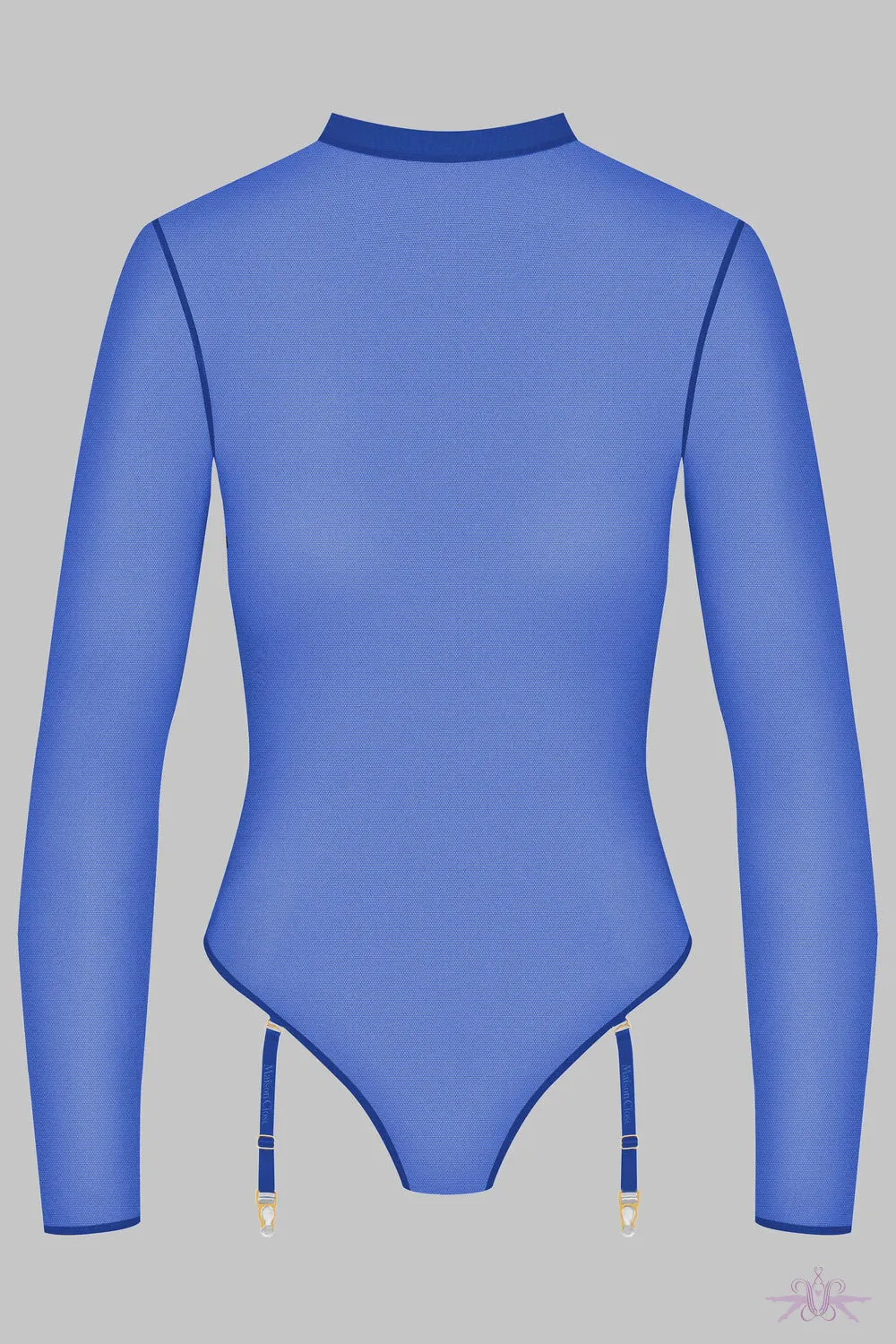 Maison Close Corps a Corps Blue Long Sleeved Body with Suspenders