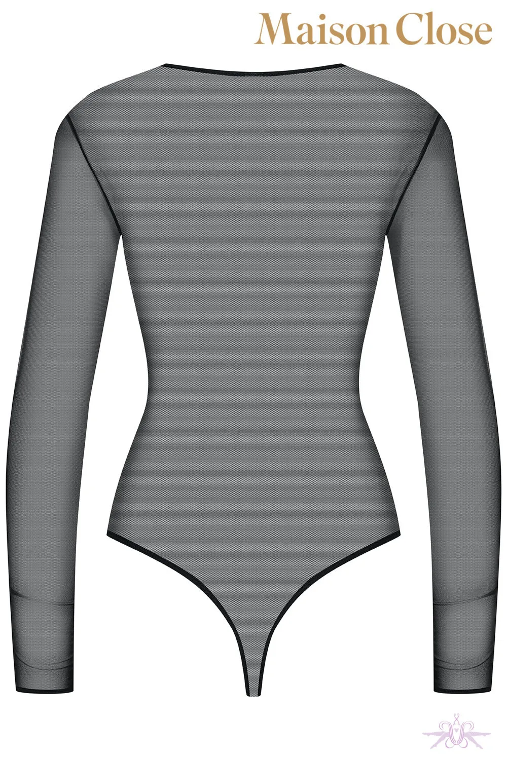 Maison Close Pure Tentation Long Sleeved Black Thong Body