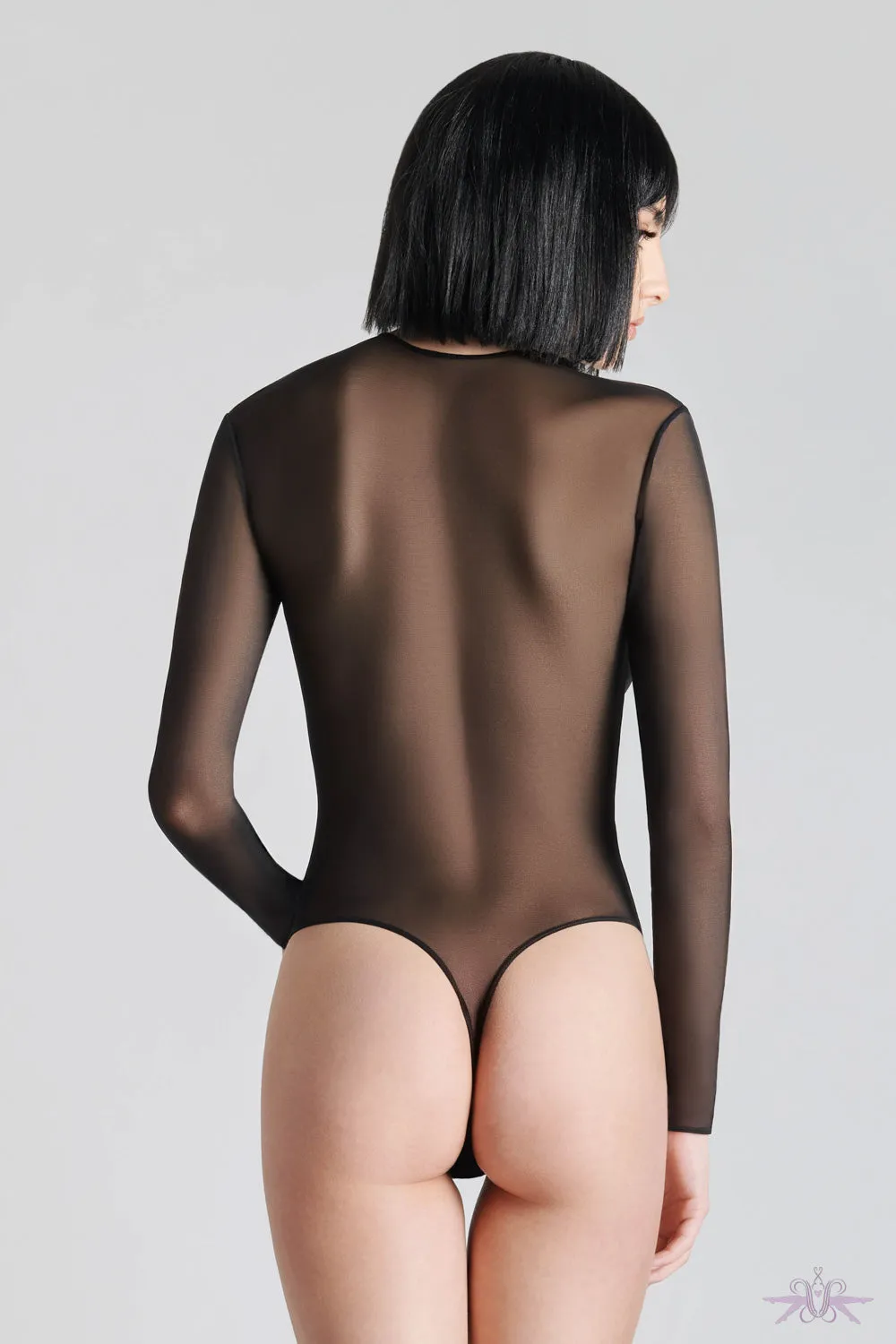 Maison Close Pure Tentation Long Sleeved Black Thong Body