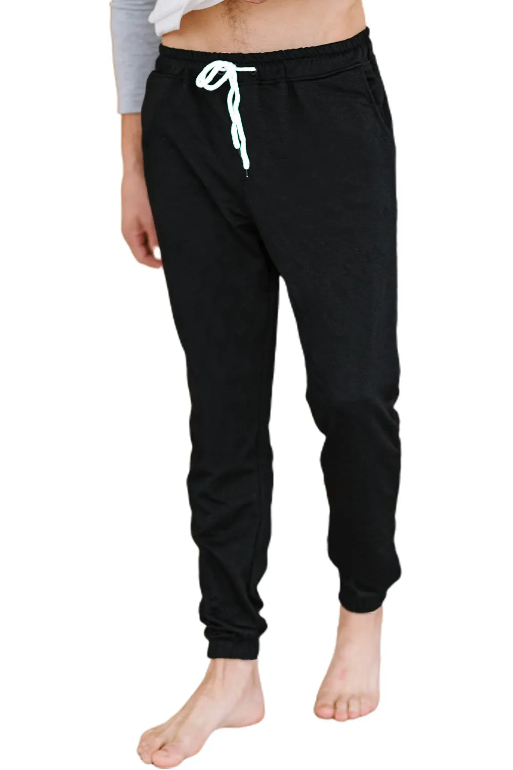 Men's Solid Color Drawstring Elastic Waist Joggers