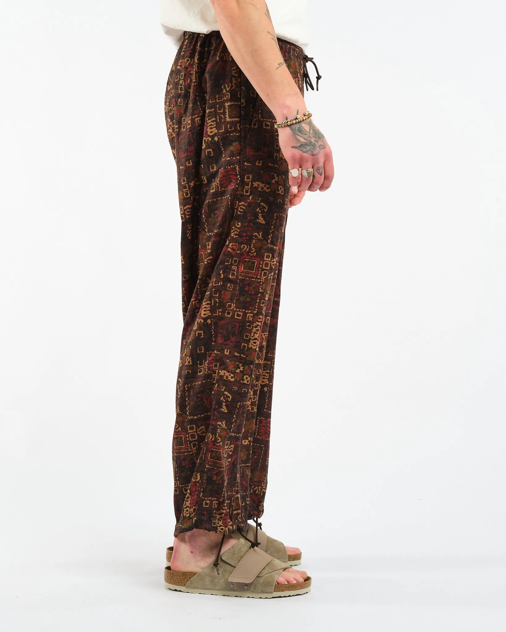 MIL Easy Pants Batik Print PE Brown