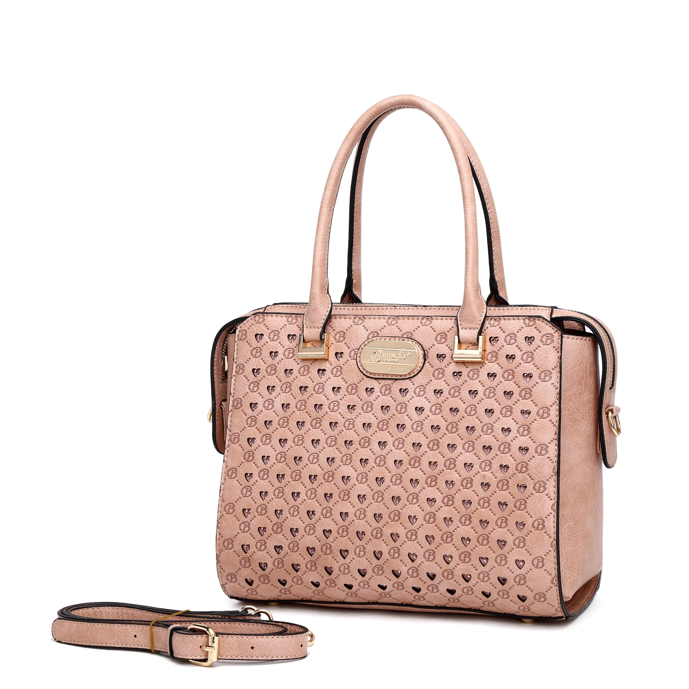 Millionaire Double Layer Crystal Engraved Matte Satchel