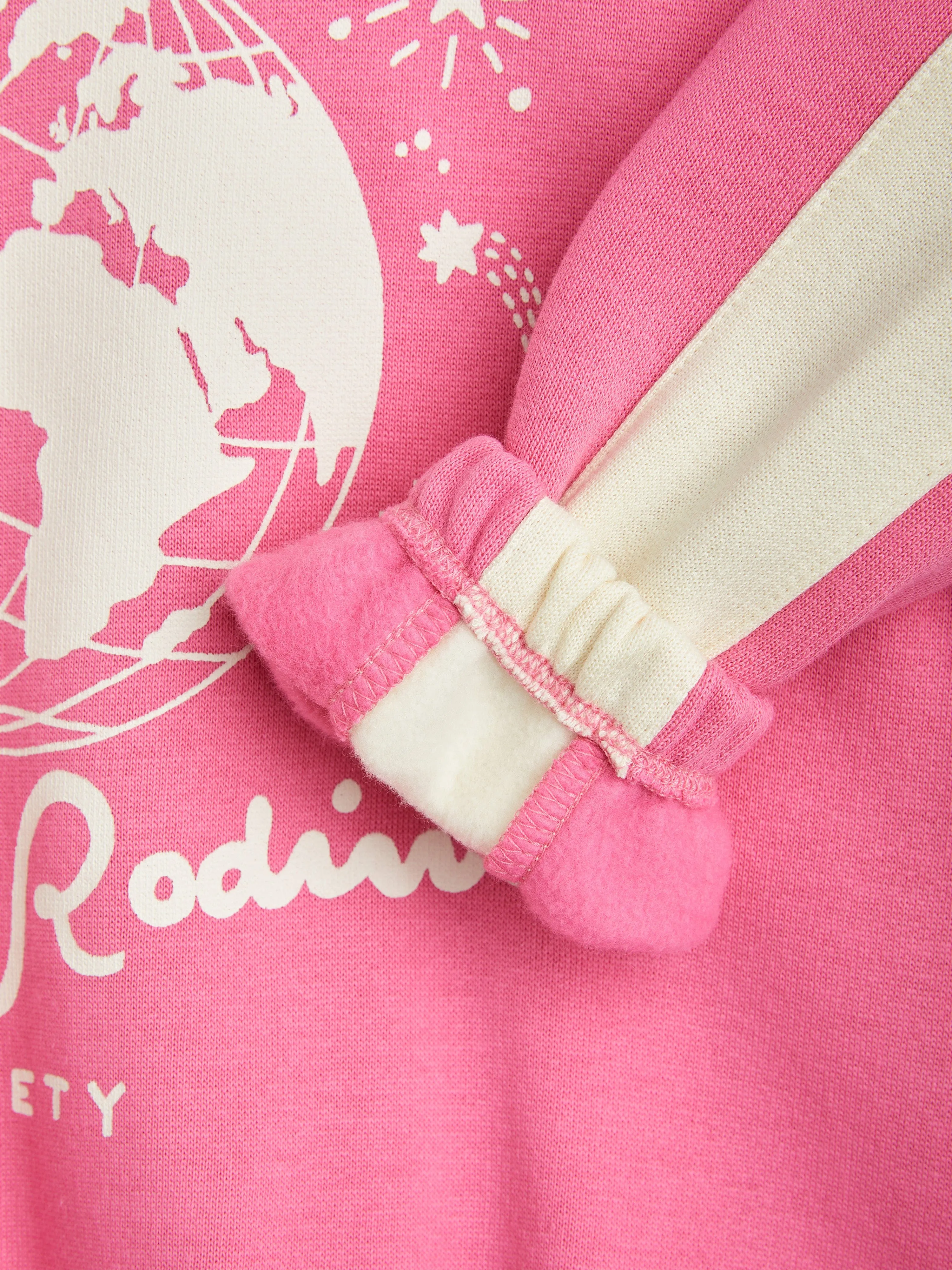 Mini Rodini Girls Society Sweatshirt in Pink