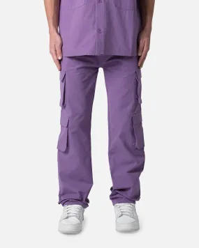 MNML Cotton Cargo Pants Purple