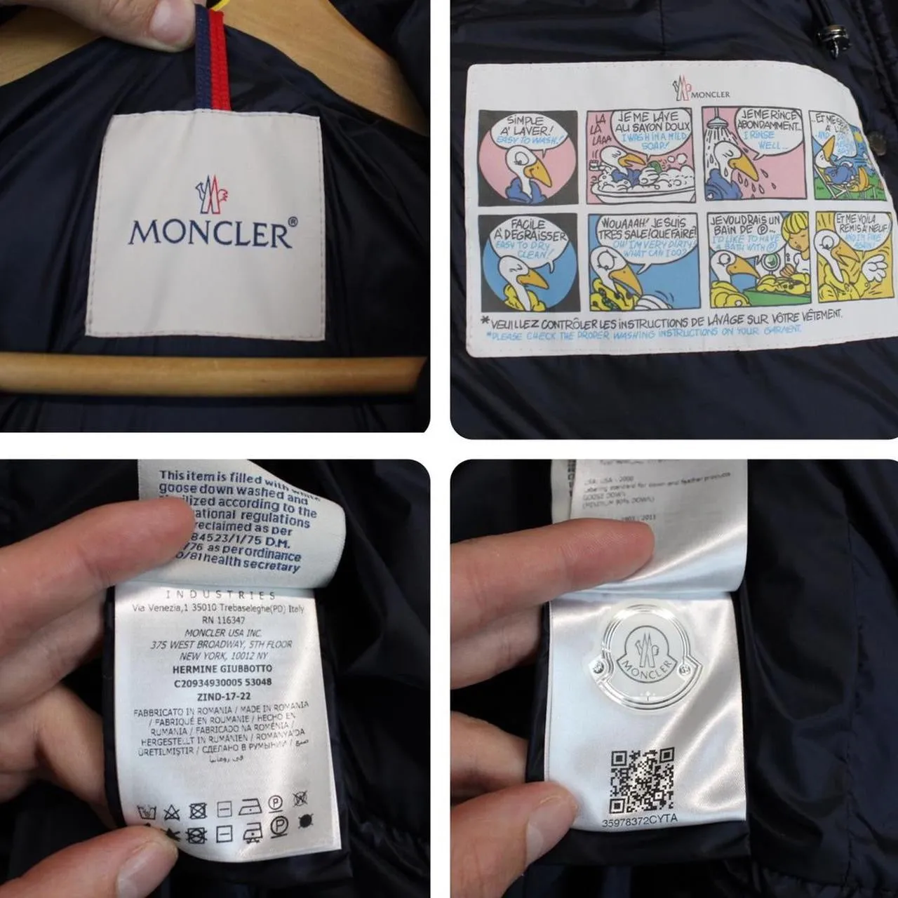 Moncler Hermine Down Parka Coat Small