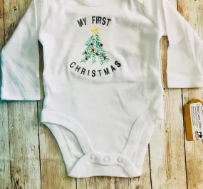 My First Christmas  Baby Unisex Onesie Bodysuit Gift