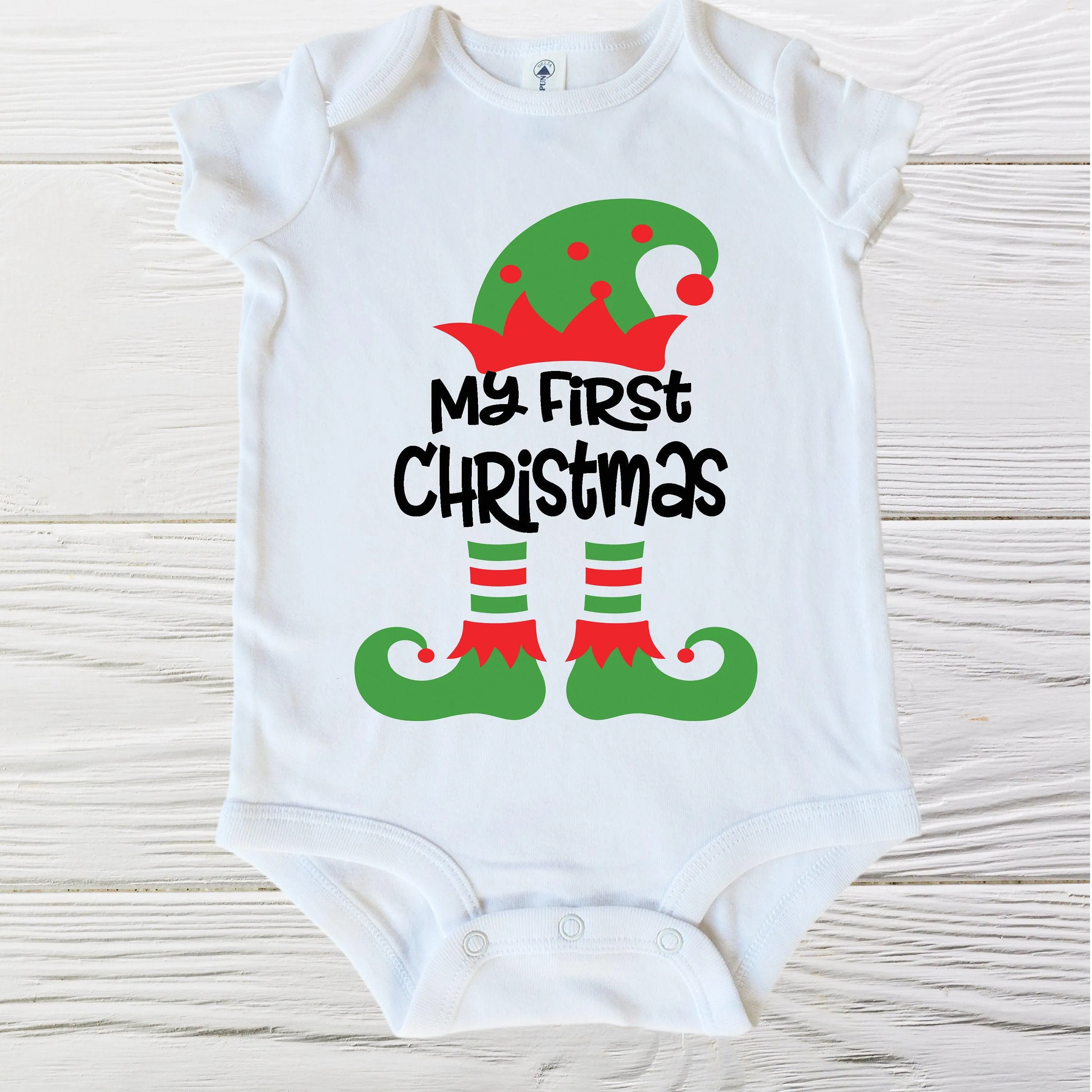 My first Christmas onesie  |  Baby First Christmas |  Elf Christmas Baby bodysuit |  Baby Onesie | Baby Clothes | Newborn Christmas Bodysuit